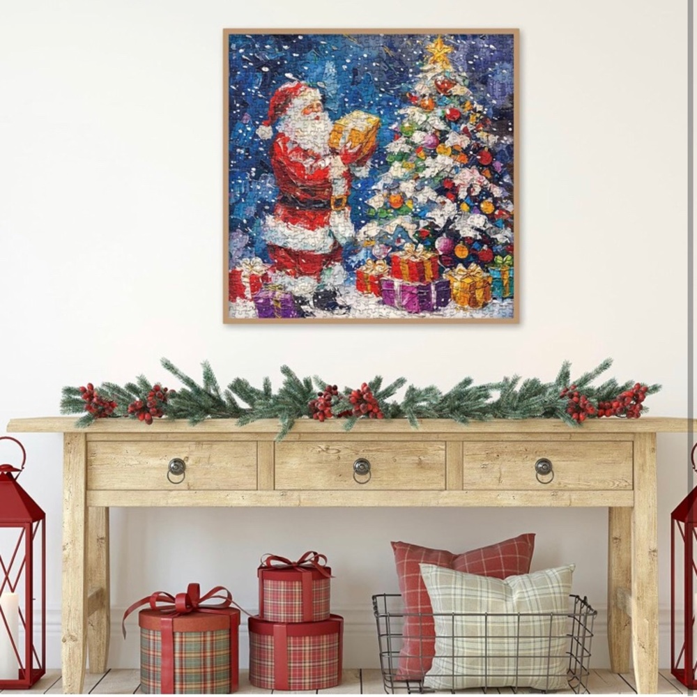 Colorful Christmas Jigsaw Puzzle 1000 Pieces
Holiday Art Santa Claus Painting - Picture 9 of 11